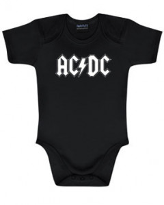 ACDC body baby rock metal White Logo Metal-Baby