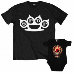 Duo Rockset Five Finger Death Punch Vater-T-shirt & Five Finger Death Punch body baby rock metal