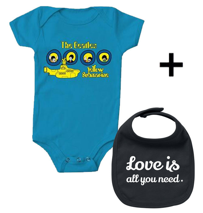 Beatles Baby Body & Love is all you Need Lätzchen