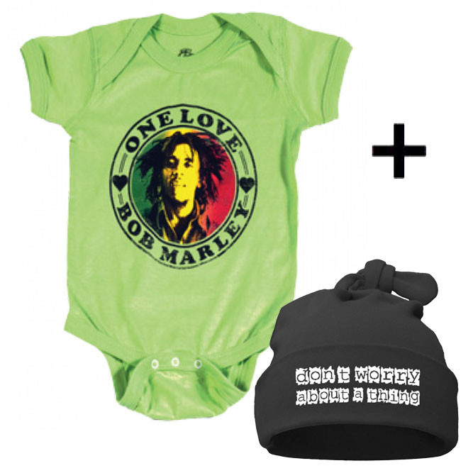 Bob Marley Baby Body & Don't Worry Mützchen