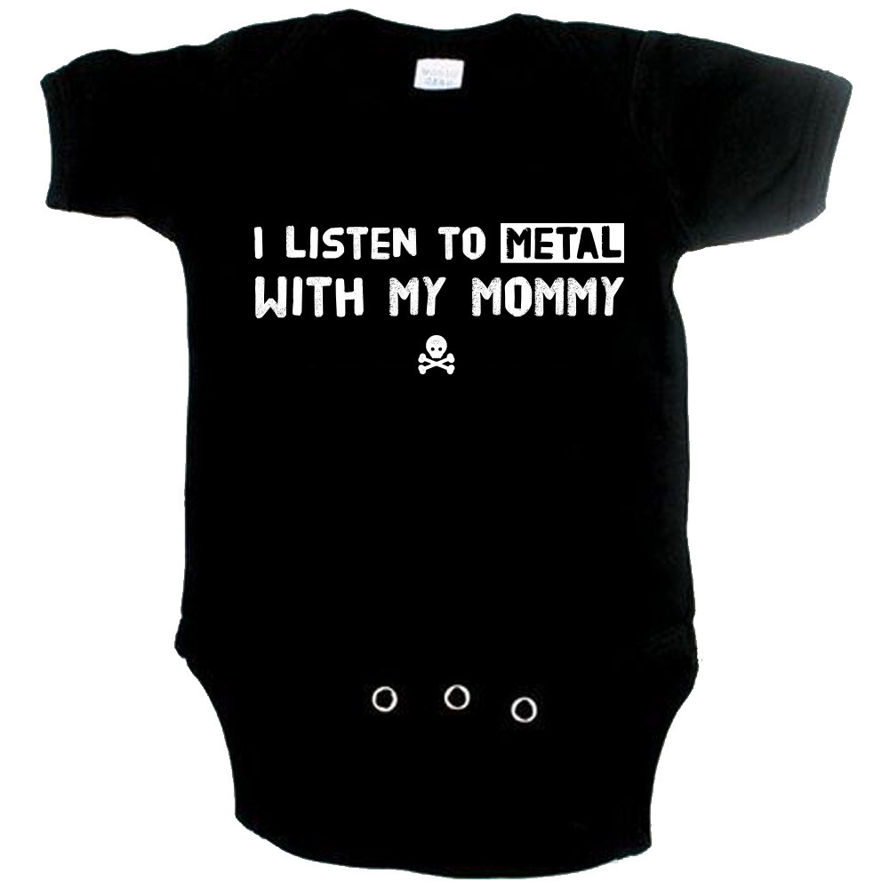 Metal Baby Strampler I listen to Metal with my Mommy