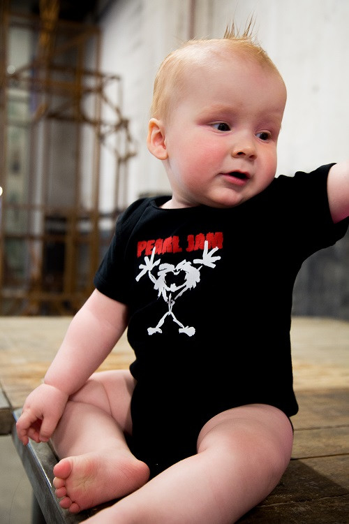 Pearl Jam baby romper Stickman photoshoot